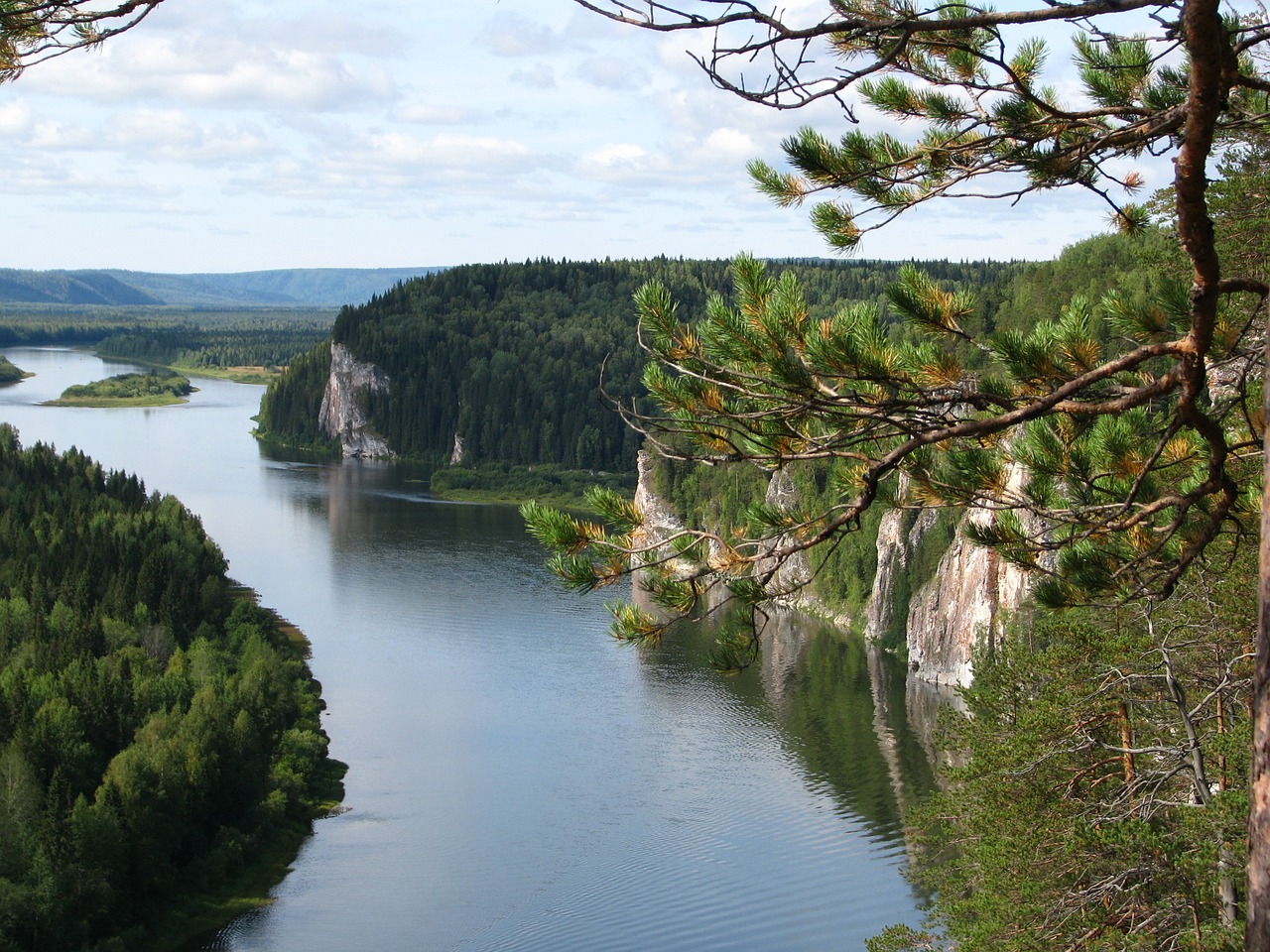 the vishera river height rocks free photo