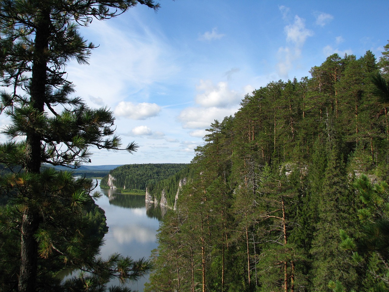 the vishera river height rocks free photo