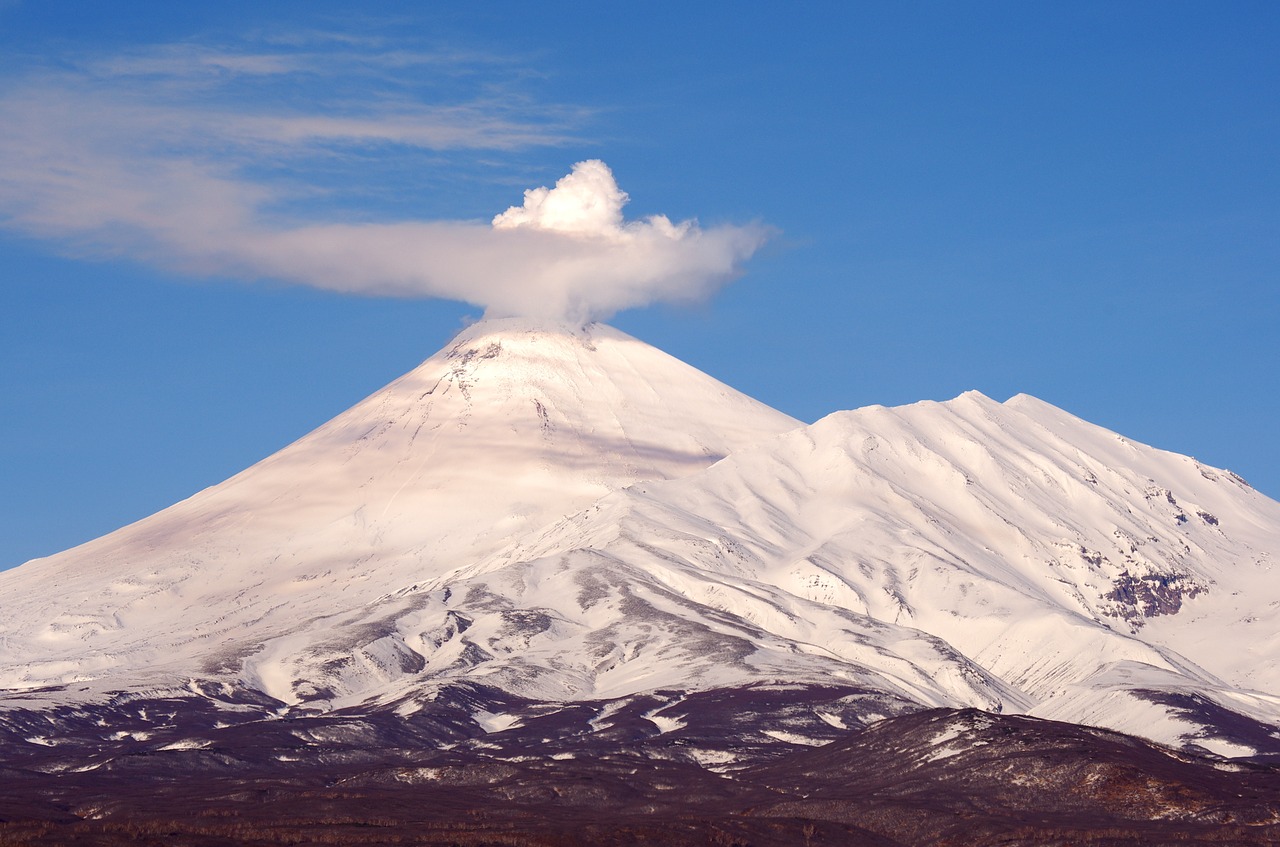 the volcano avachinsky kamchatka mountains free photo