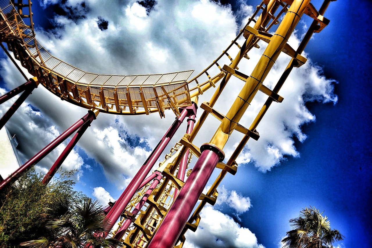 theme roller coaster holiday free photo