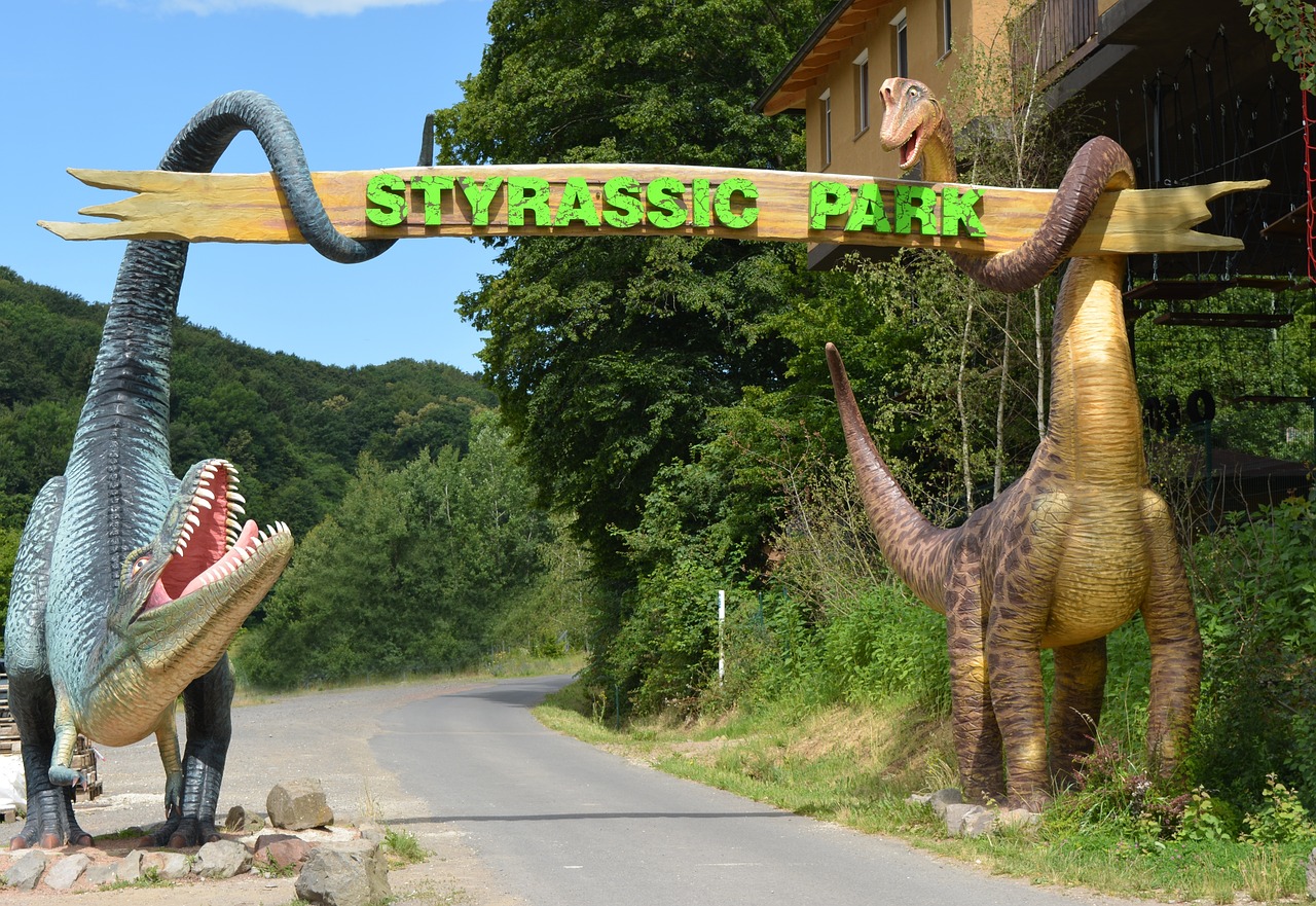 theme park  dinosaur  prehistoric times free photo