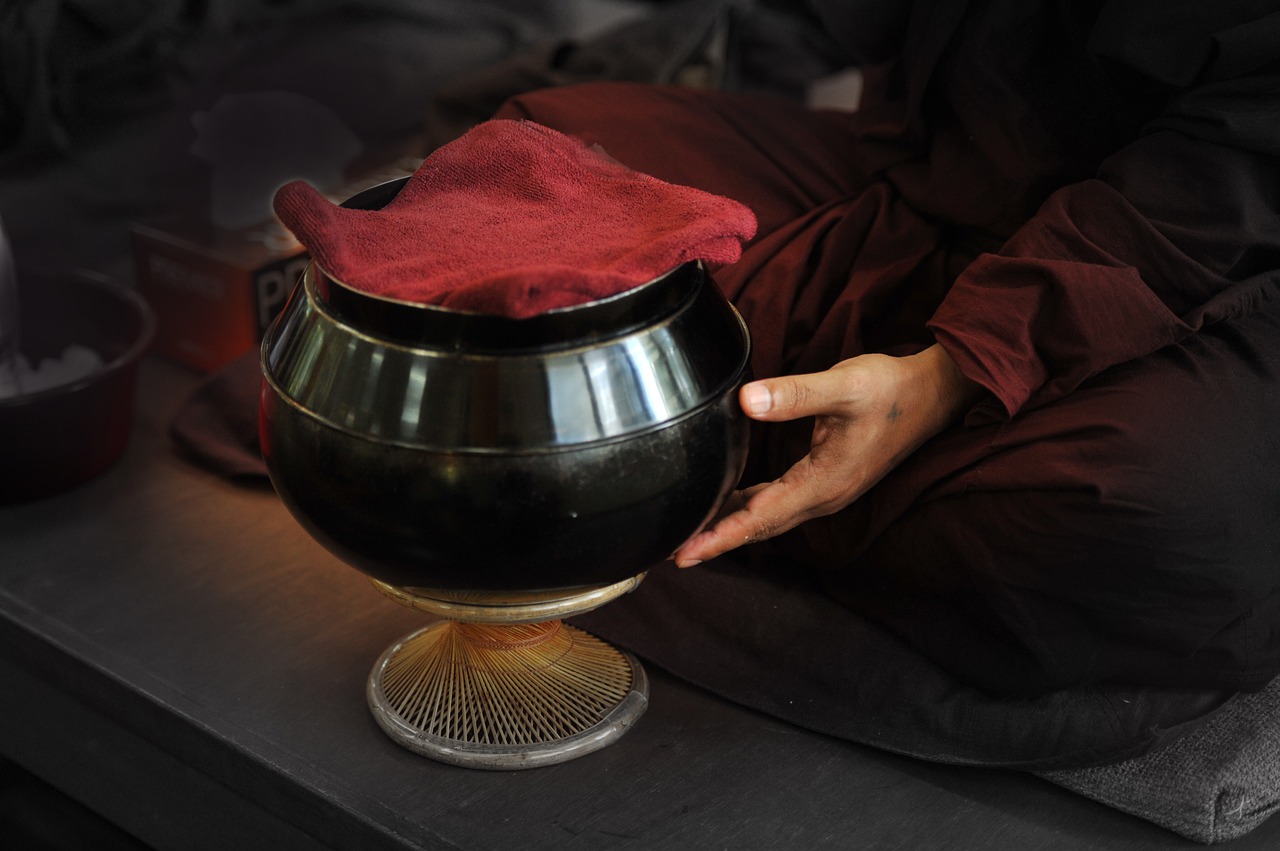 theravada buddhism monk's bowl buddhist free photo
