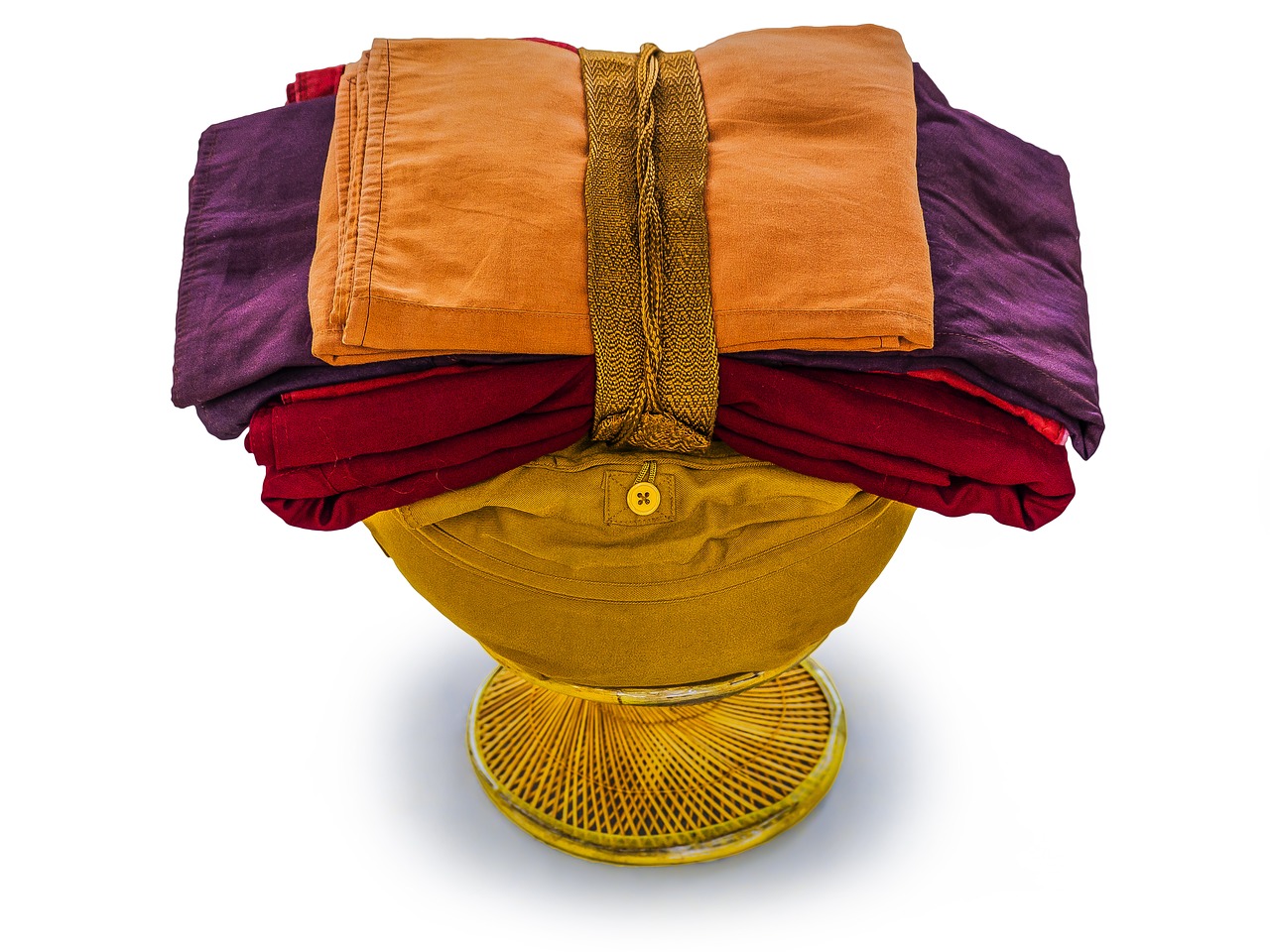 theravada buddhism bowl and robes bowl with robes free photo