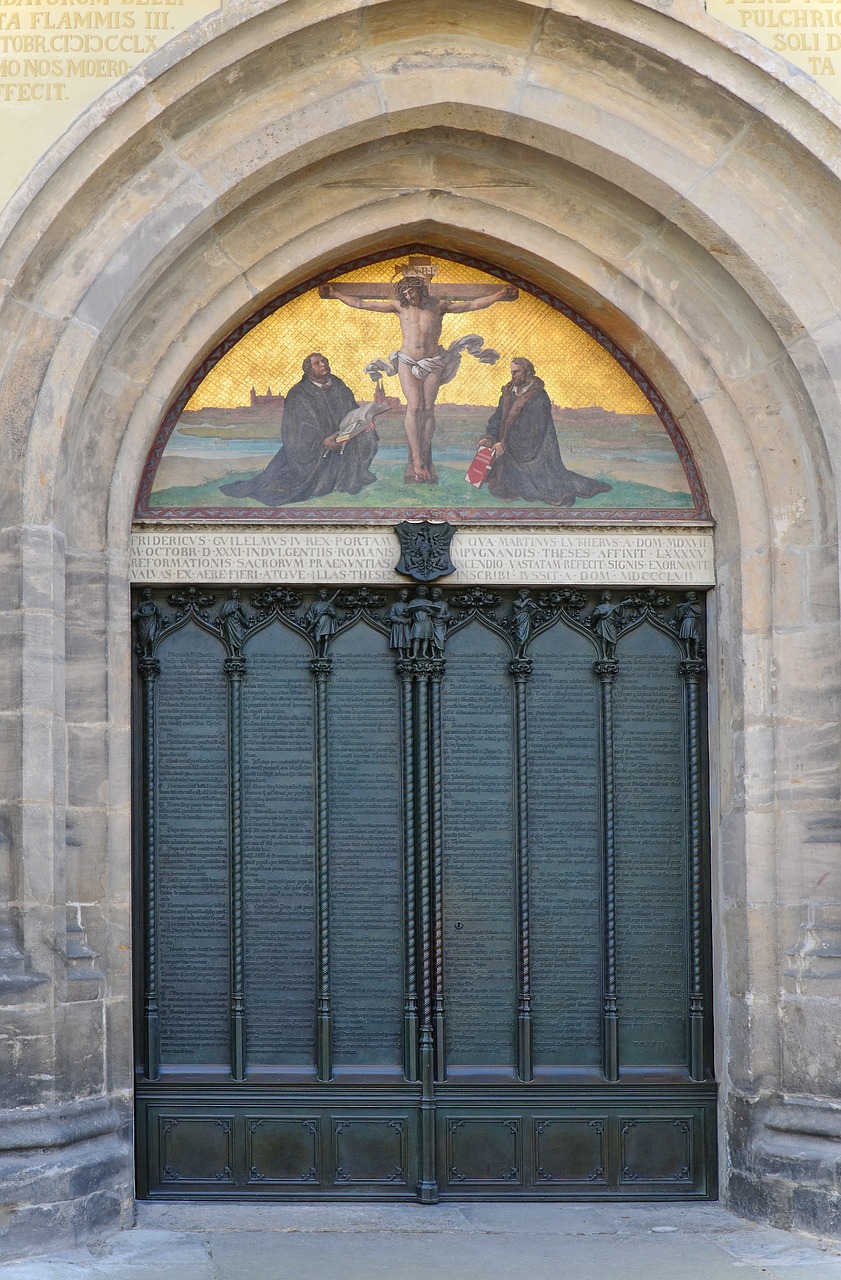 these door castle church lutherstadt free photo