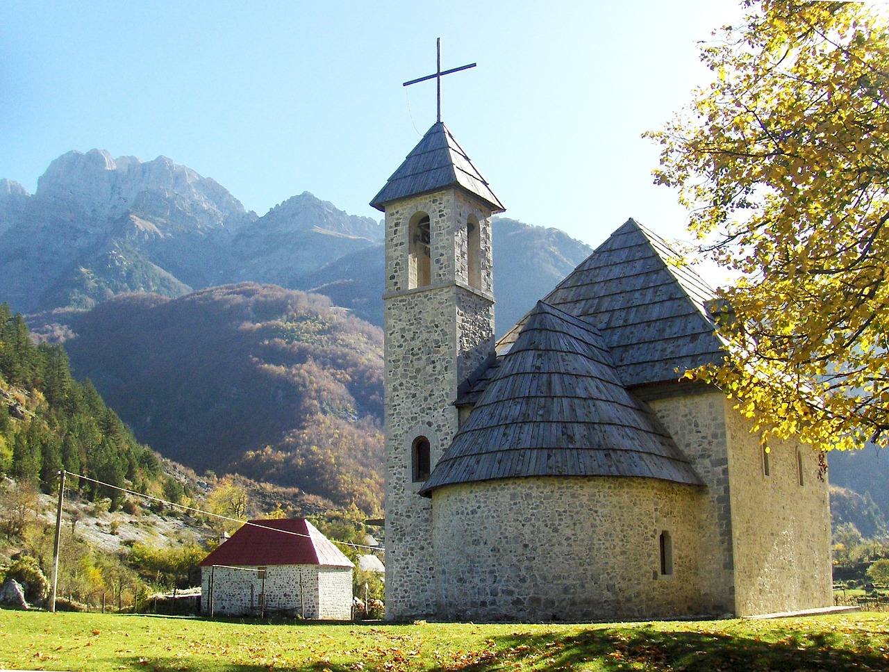 theth church albania free photo