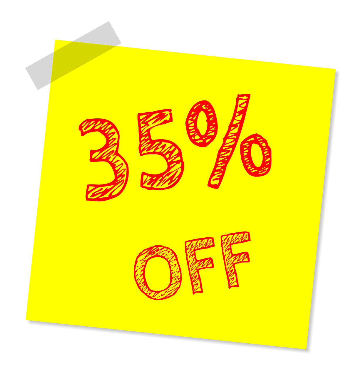 thirty five percent off discount sale free photo