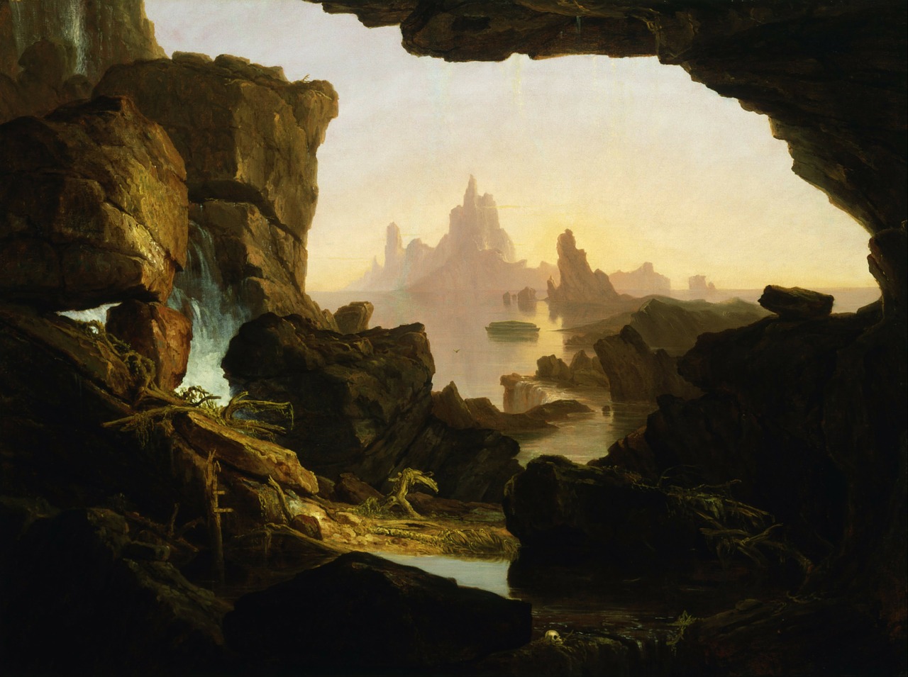 thomas cole painting oil on canvas free photo