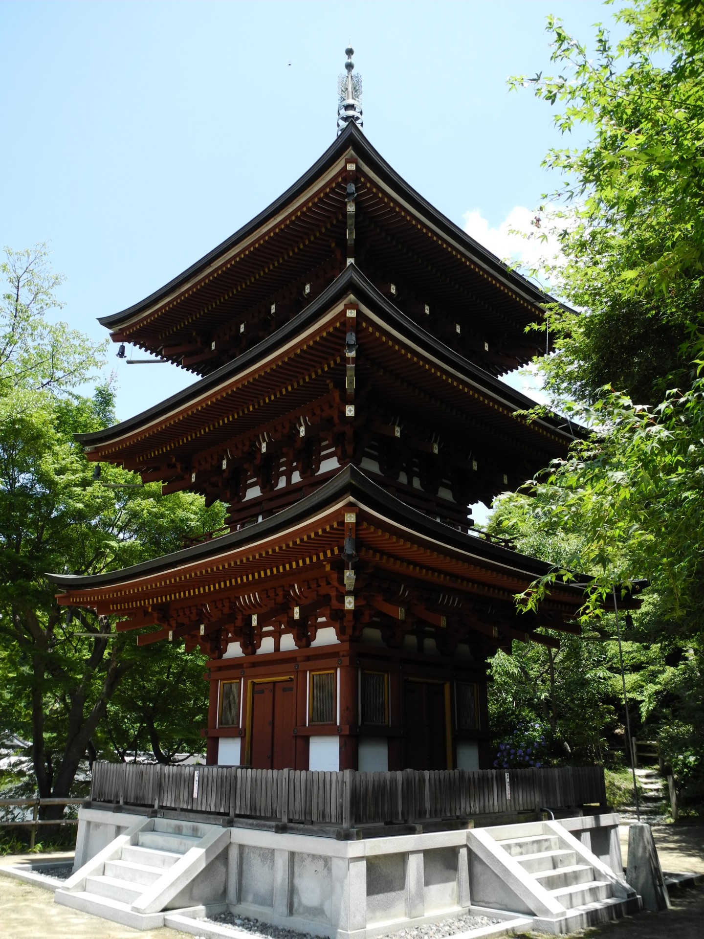 three-story pagoda okadera wood free photo