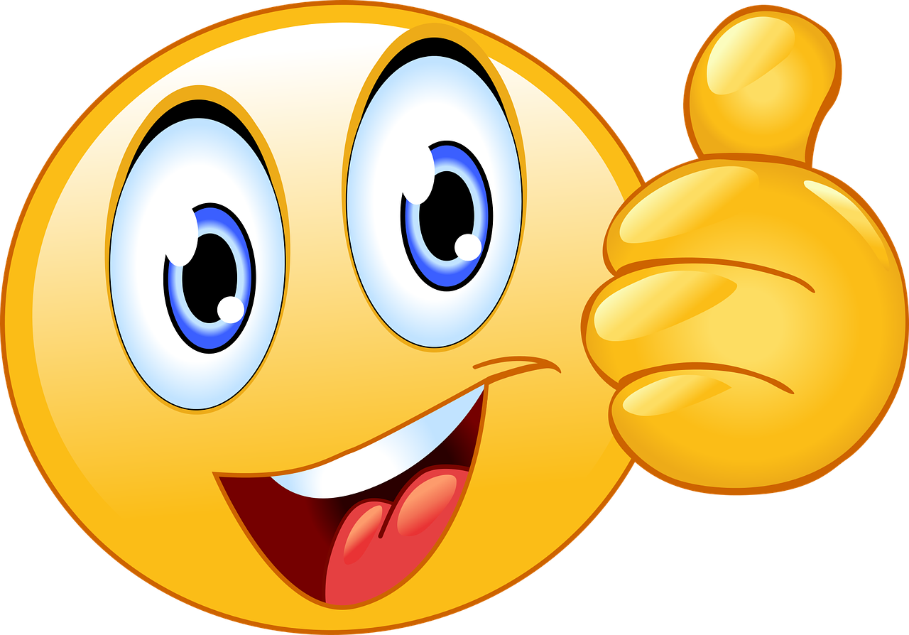 thumbs up  smiley face  emoji free photo