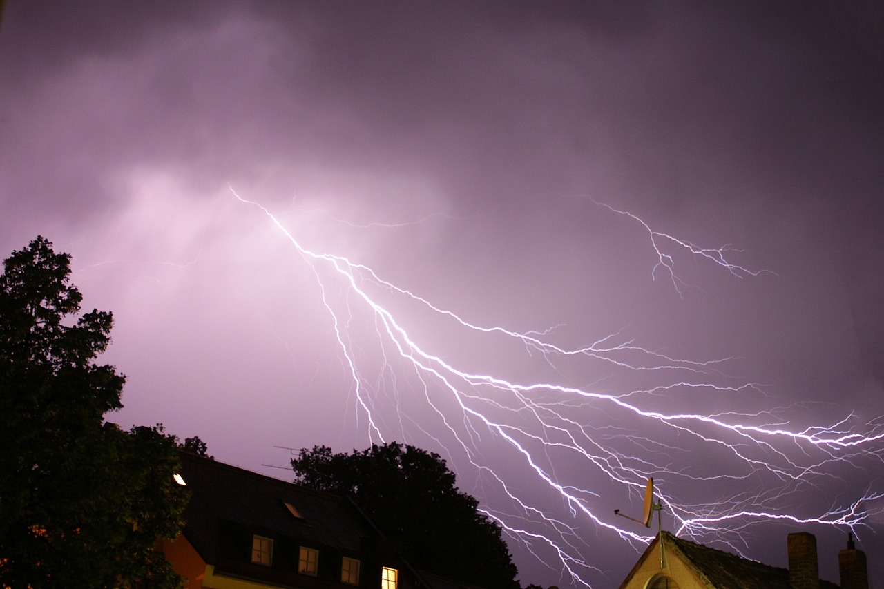 thunderstorm night erding free photo
