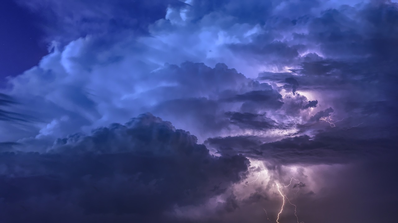 thunderstorm  flashes  night free photo