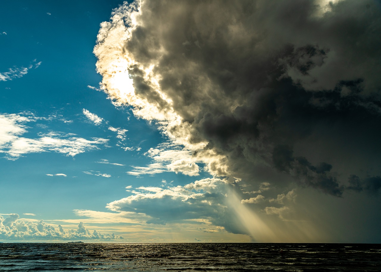 thunderstorm  landscape  water free photo