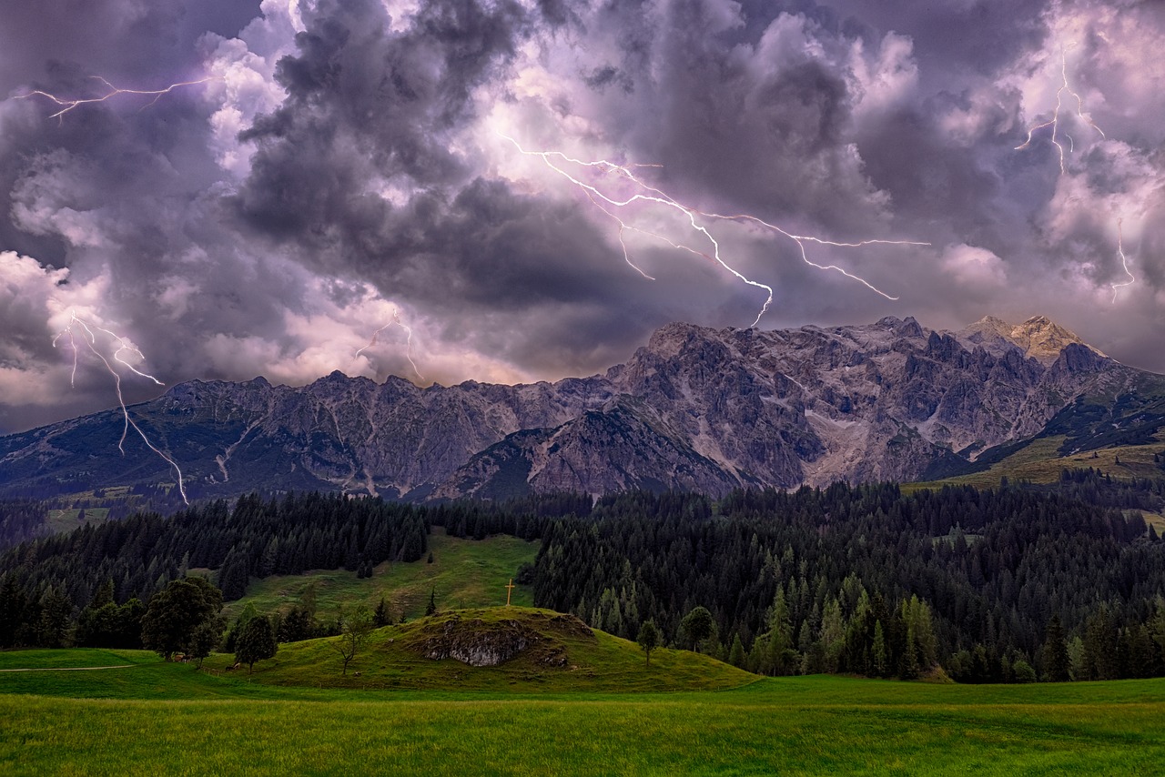 thunderstorm  flash  clouds free photo