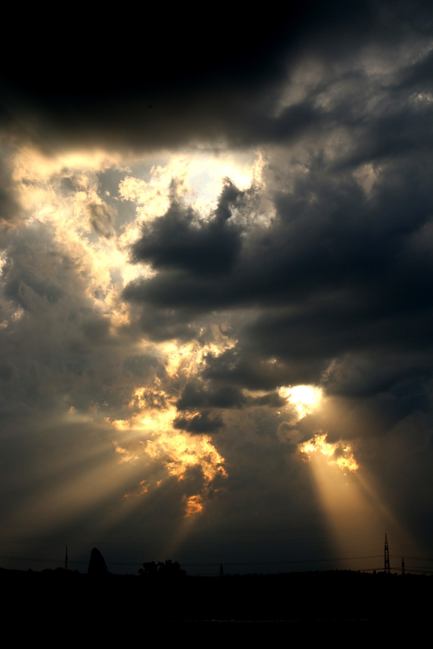 thunderstorm clouds weather free photo