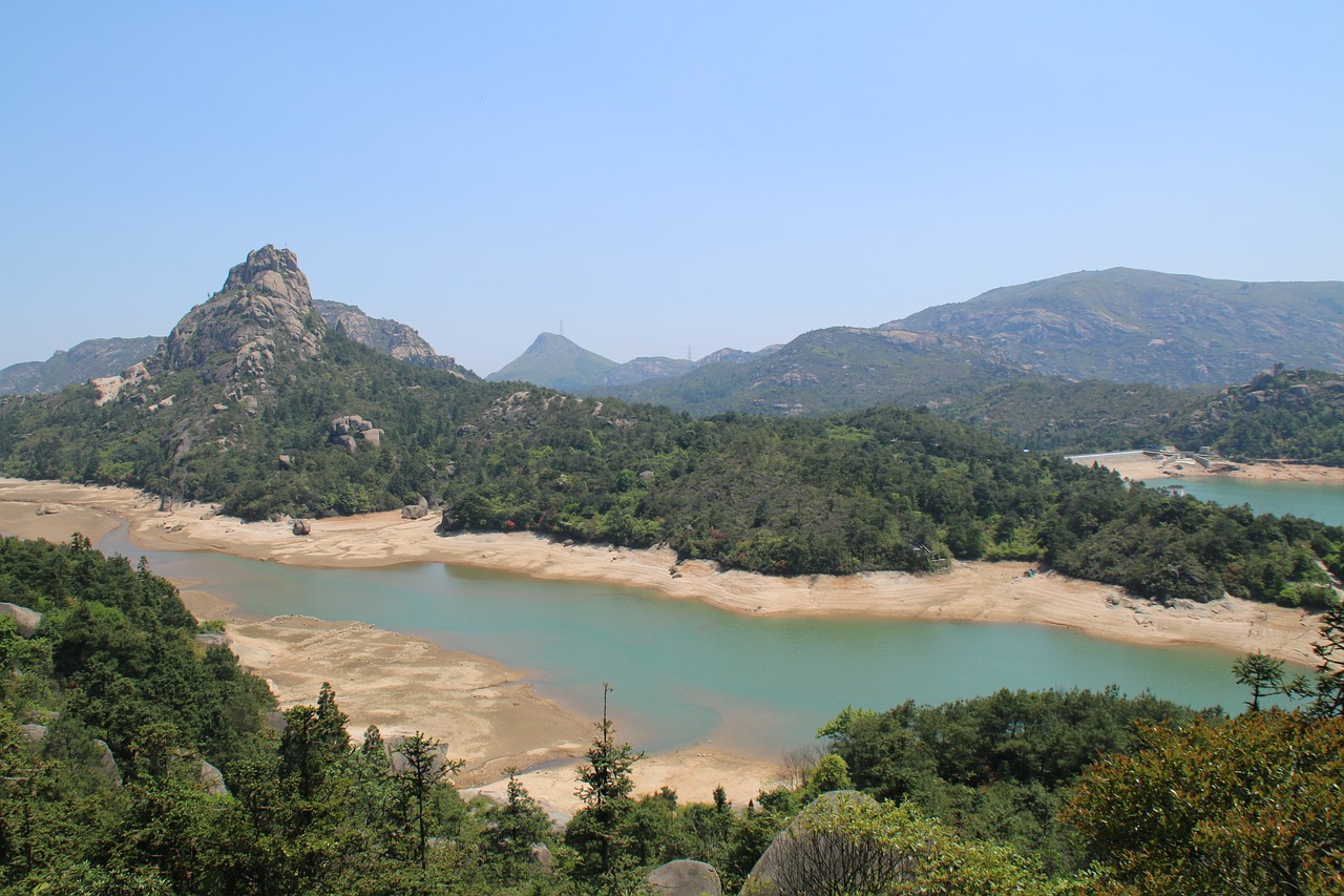 tianhe reservoir overlooking the roshan top wenzhou free photo