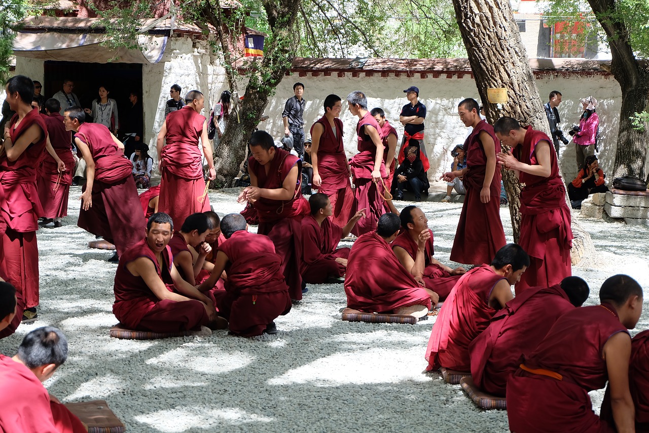 tibet monk talk free photo