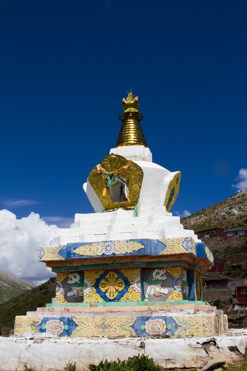 tibet qinghai stupa free photo