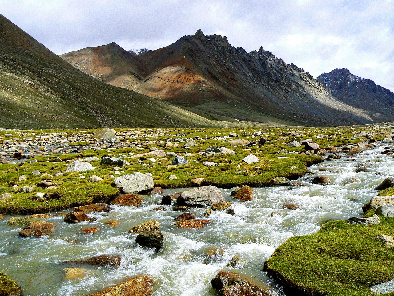 tibet river himalayas free photo