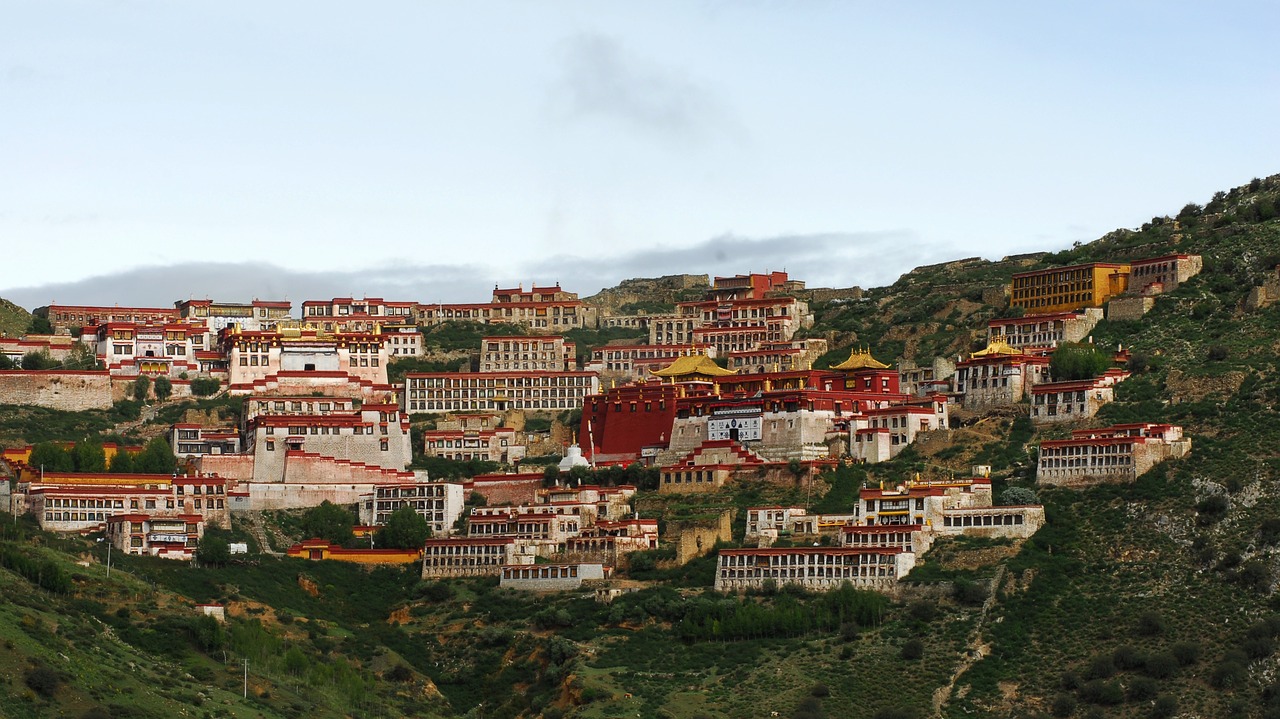 tibet monastery ganden free photo
