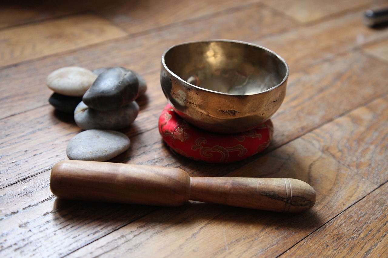 tibetan bowl meditation pebble free photo