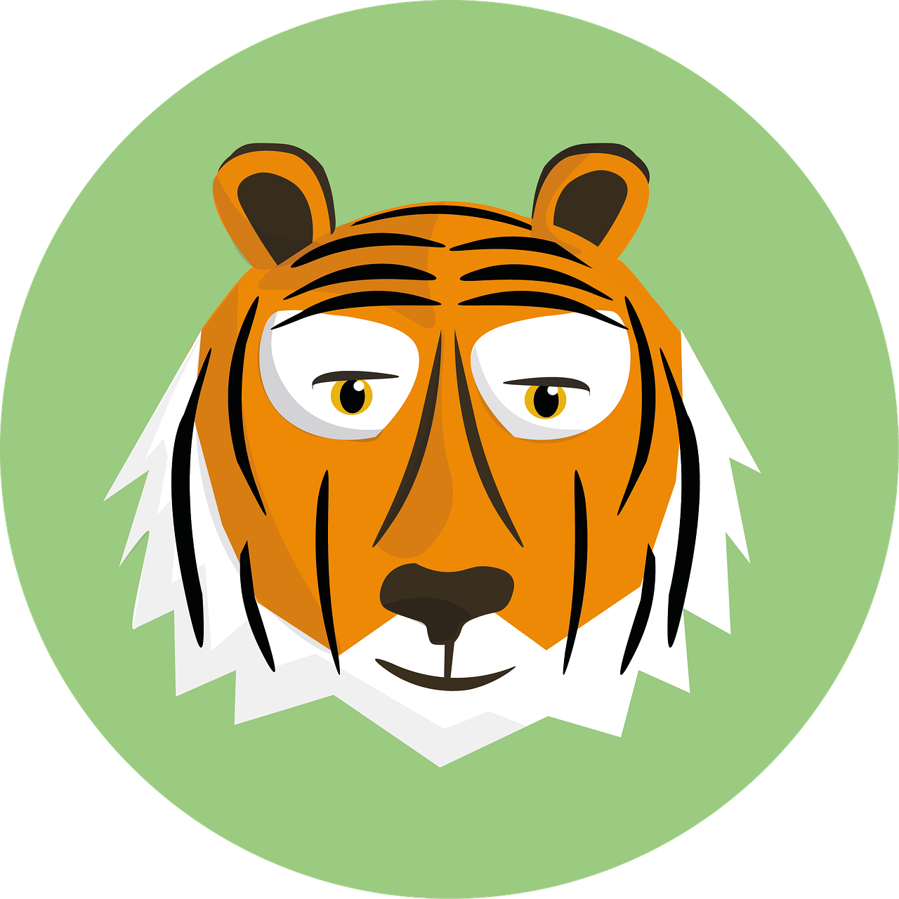 tiger illustrated icon free photo