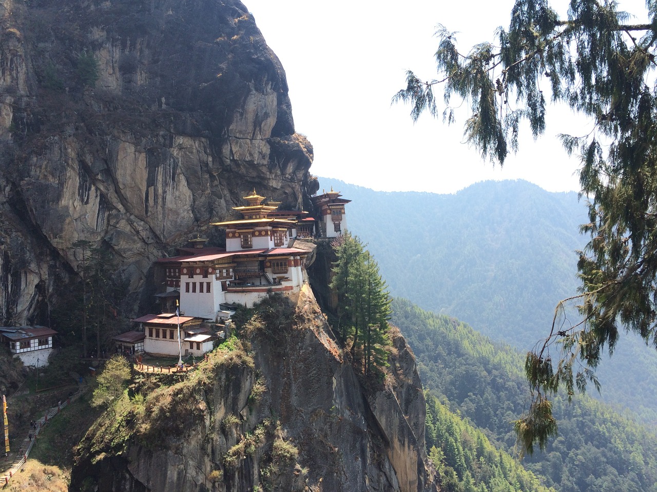 tiger nest bhutan monastery free photo