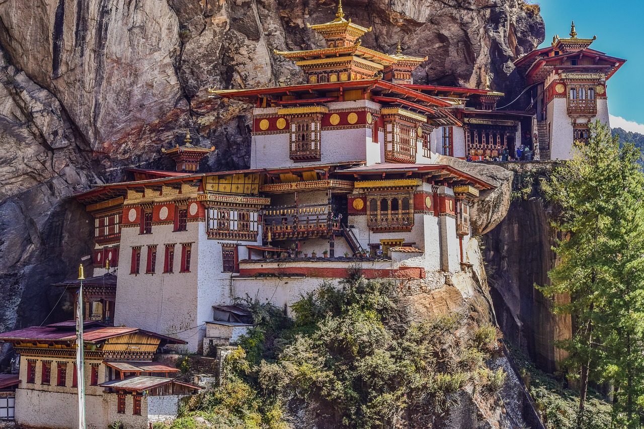 tigers nest monastery bhutan free photo