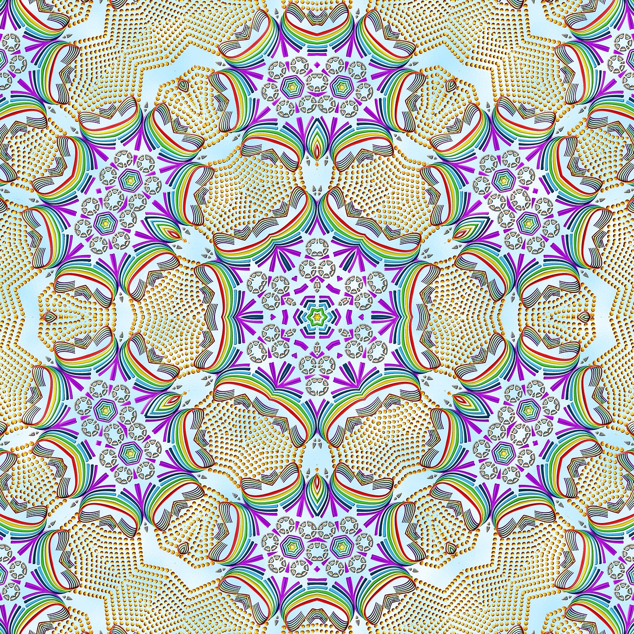 tile ornament kaleidoscope free photo