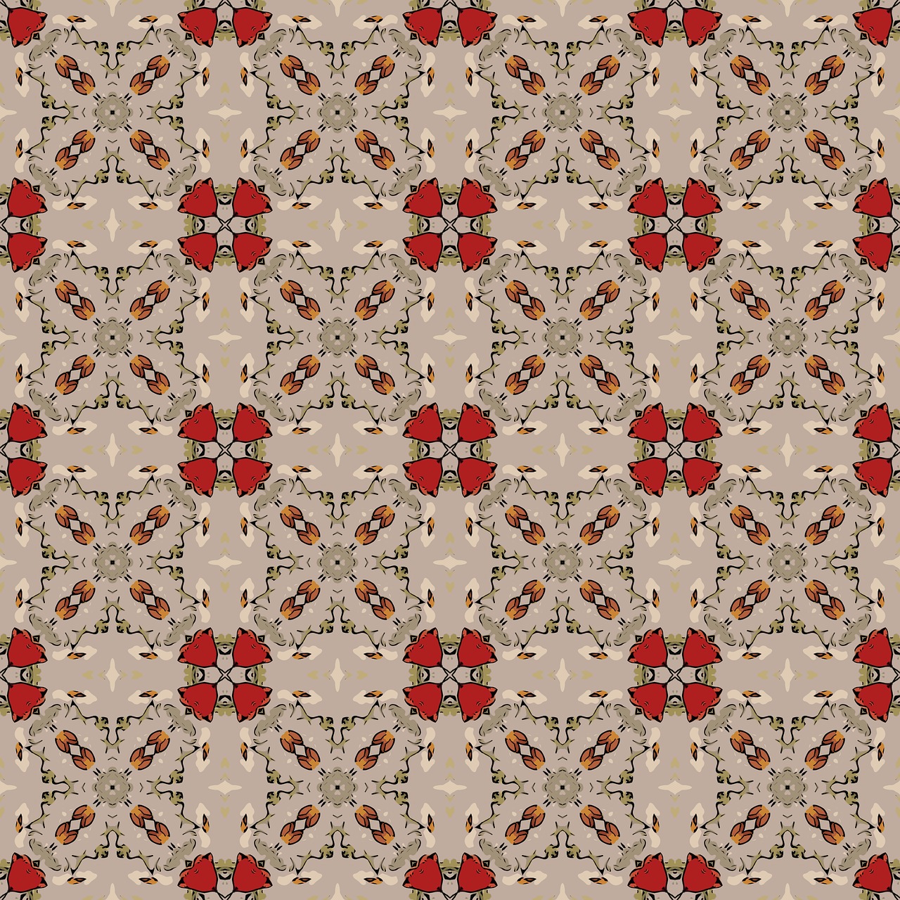 tile geometric floral background free photo