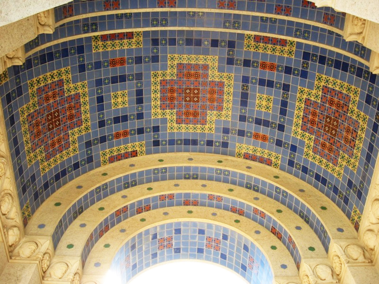 tile mosaic arch free photo