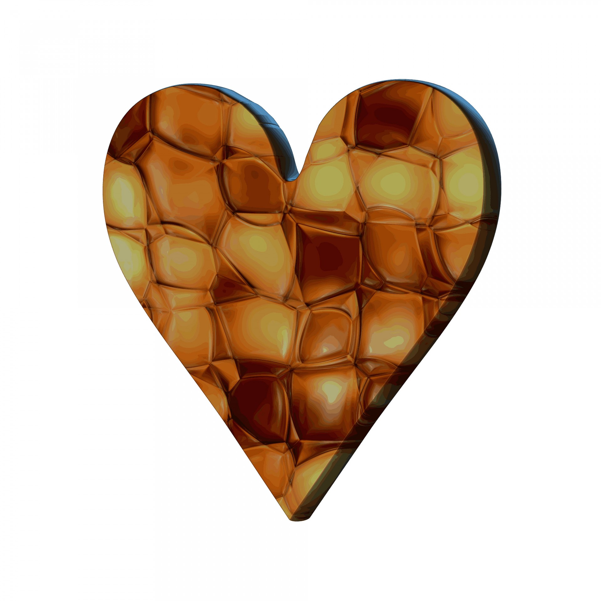 3d heart tiles free photo