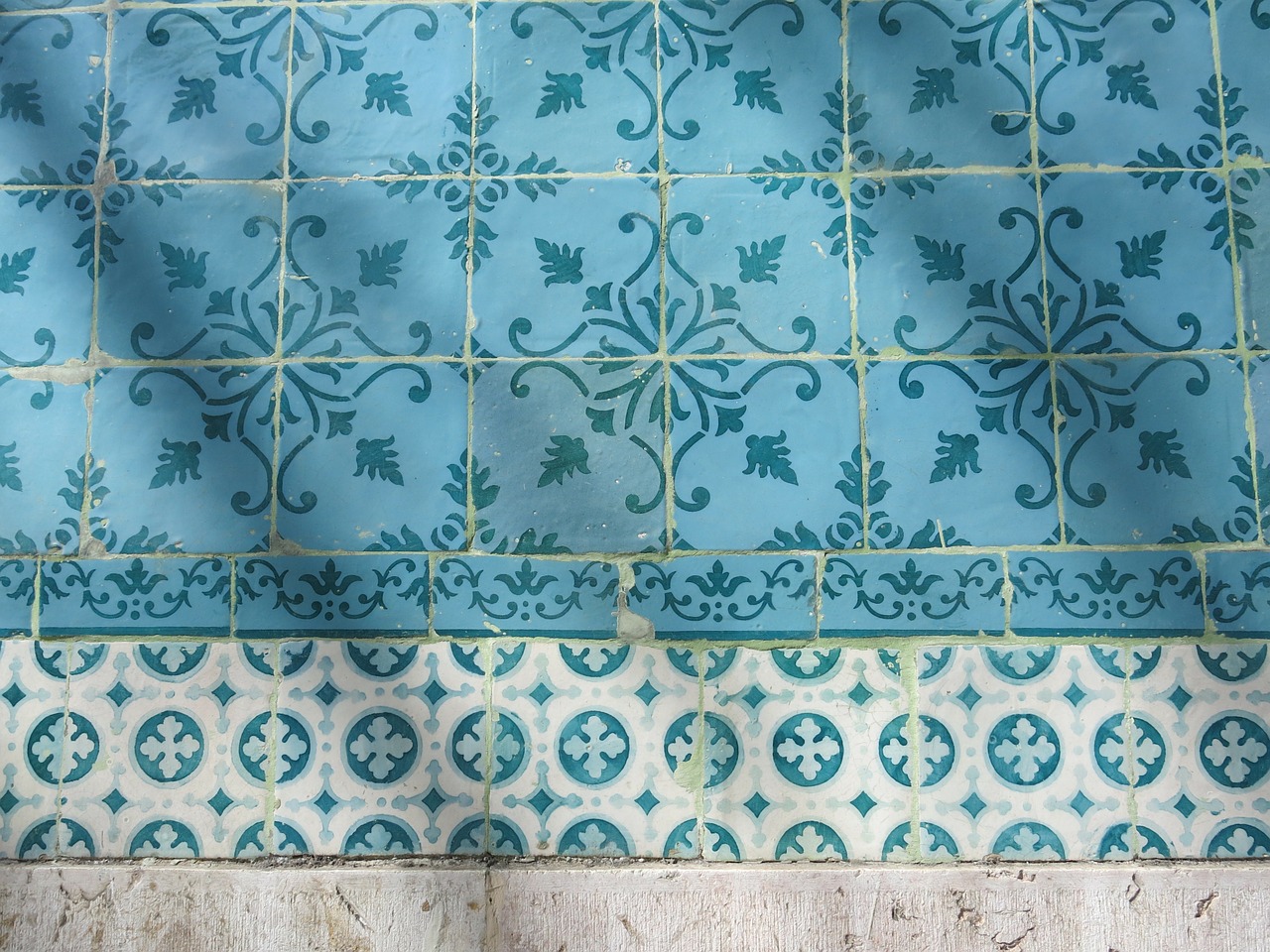 tiles turquoise pattern free photo