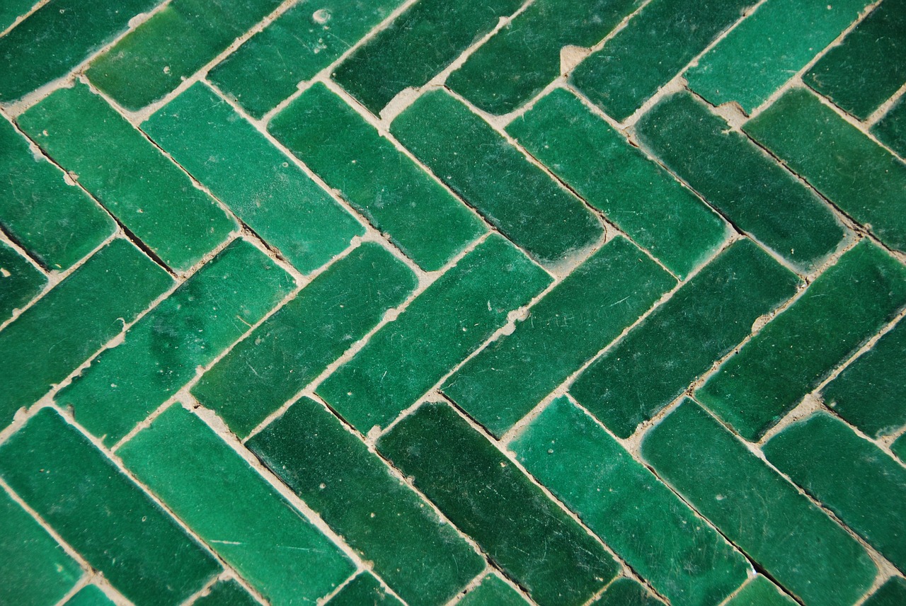 tiles  green  diagonal free photo