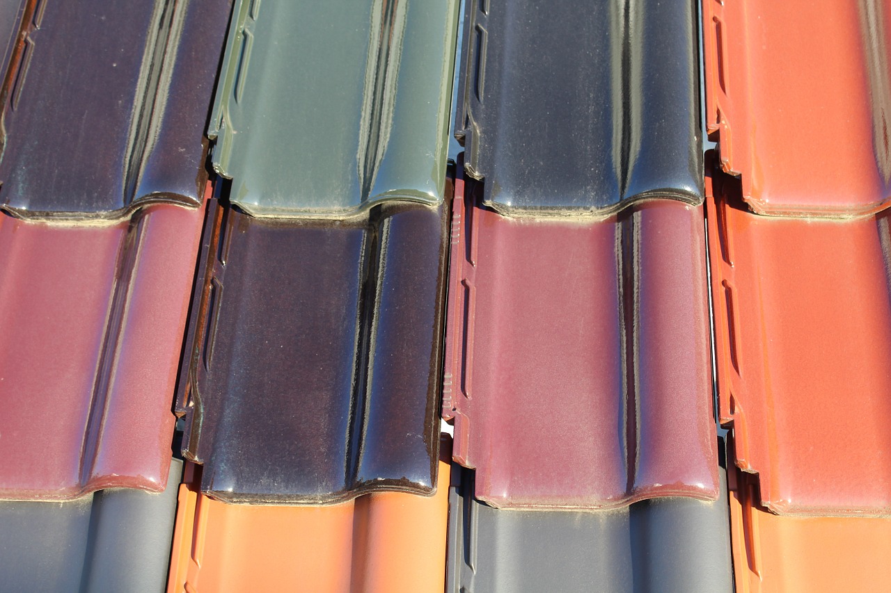 tiles colored tiles roof free photo