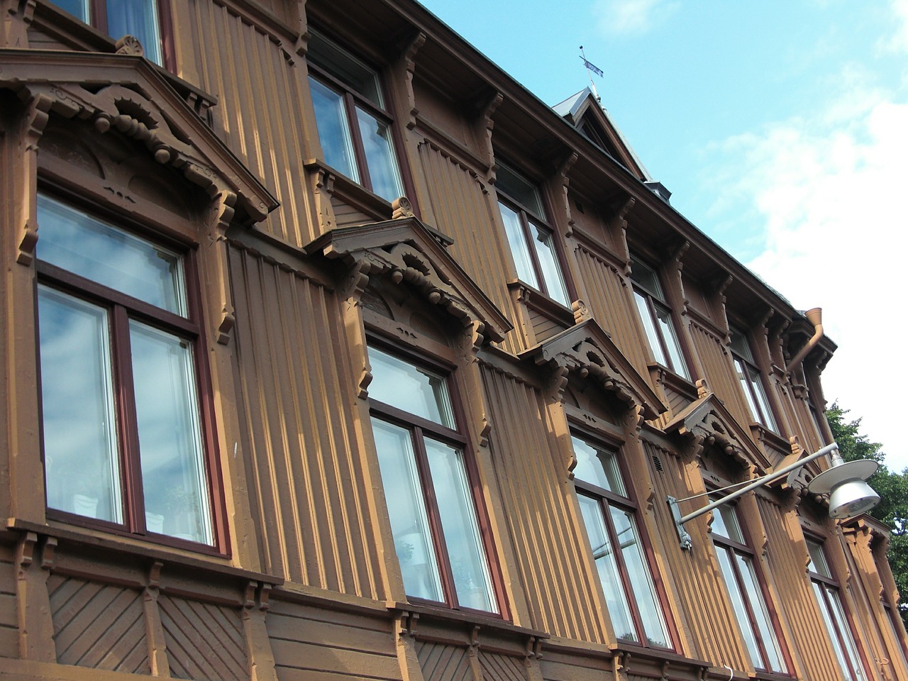 timber façade gothenburg sweden free photo