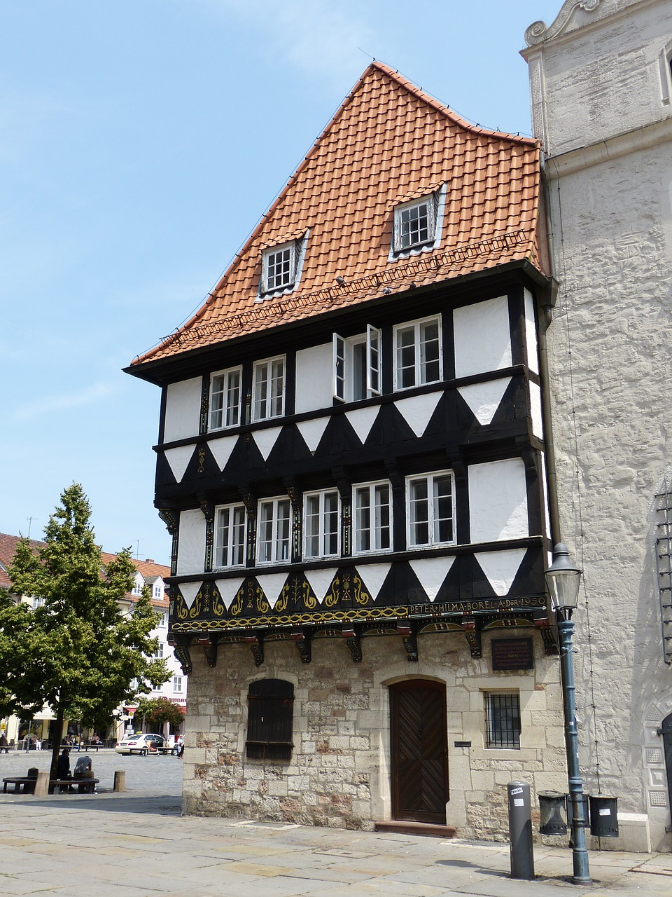 timber framed building braunschweig historically free photo