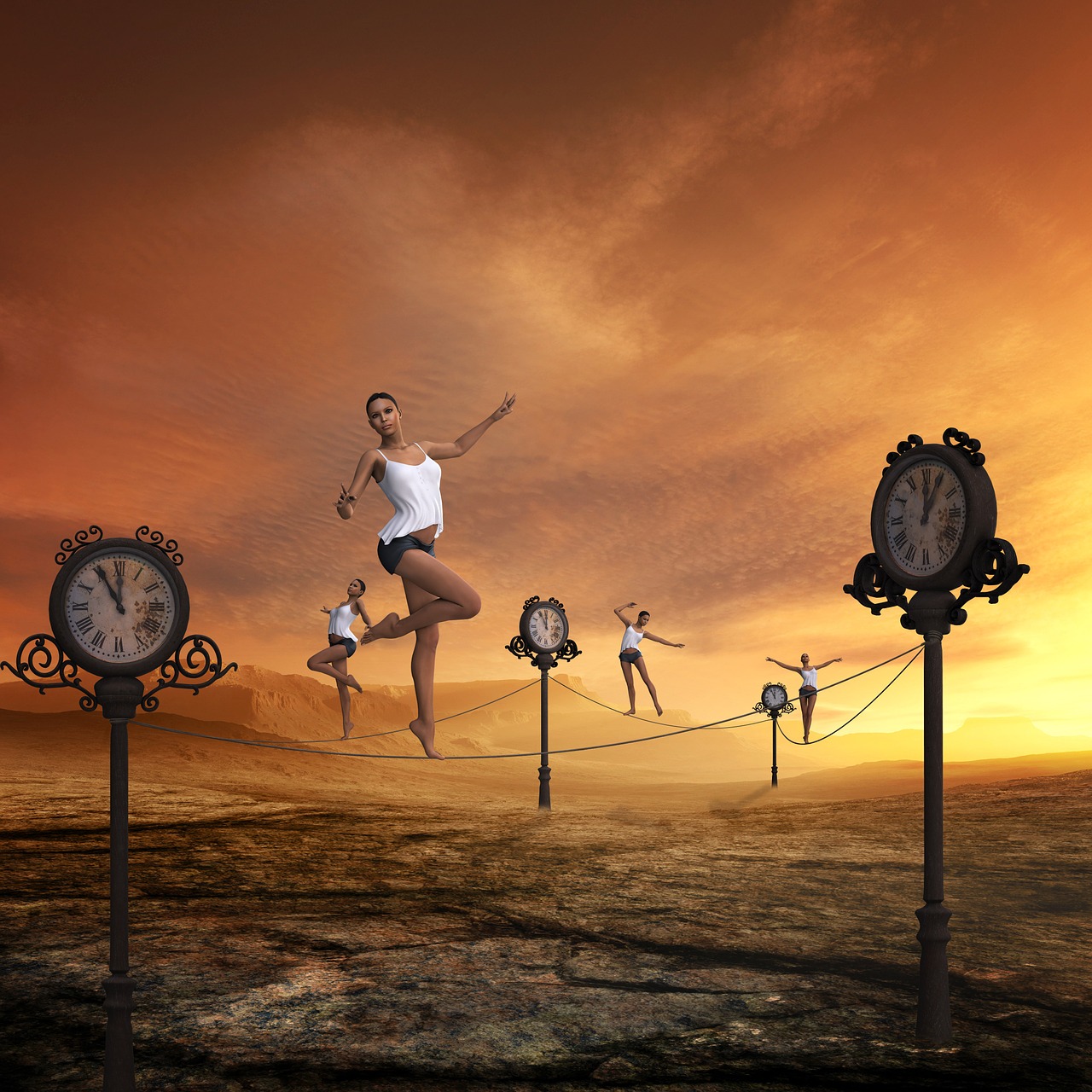 time fast moving balancing act free photo