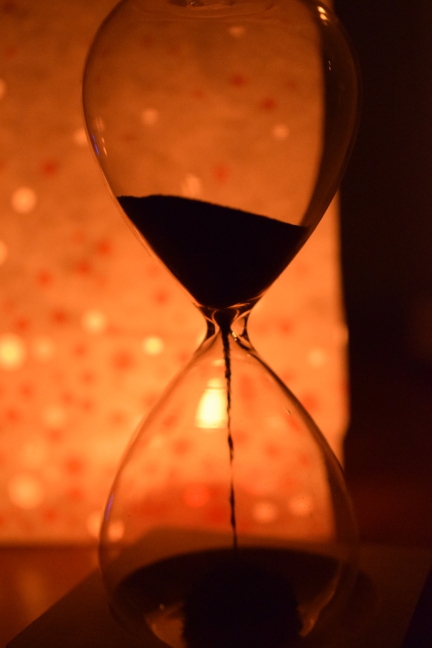 time hourglass is running out free photo