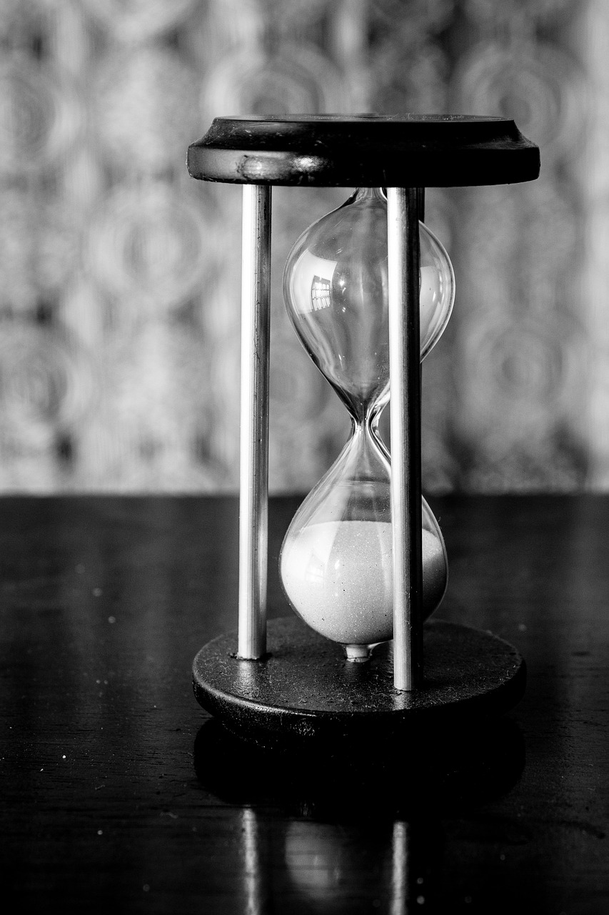 time clock hourglass free photo