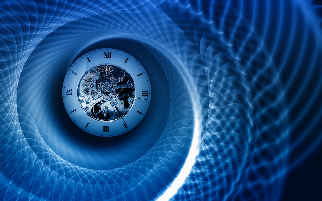 time clock time spiral free photo