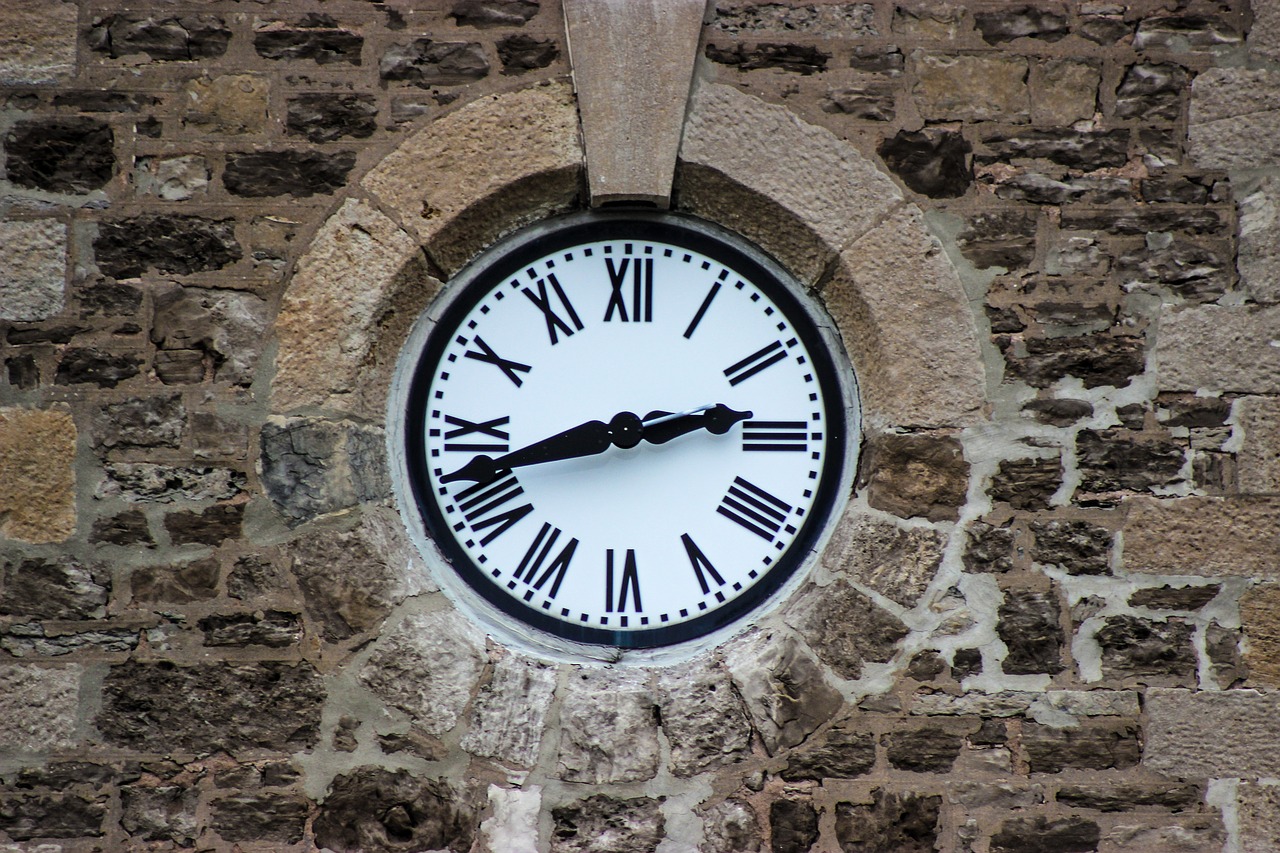 time clock old free photo