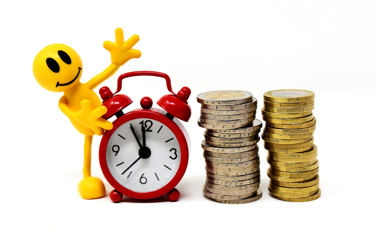 time is money coins figures free photo