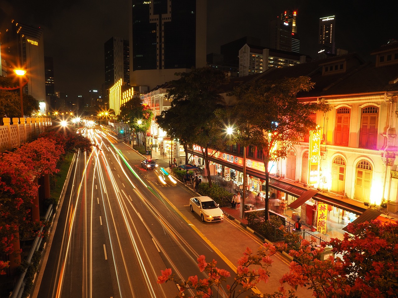 time lapse city lights free photo