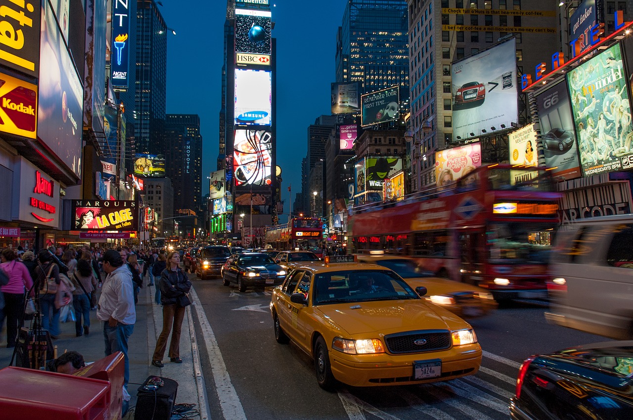 time square new york city manhattan free photo