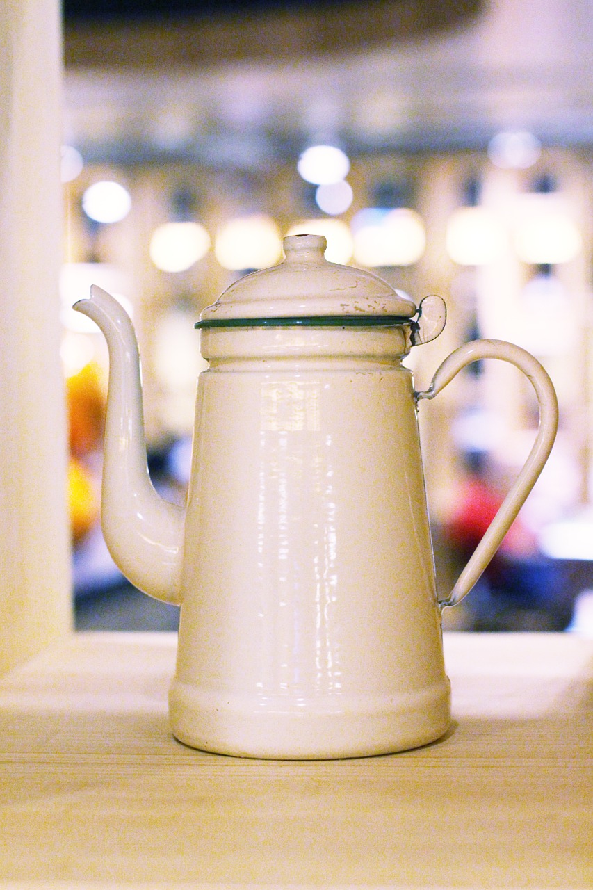 tin teapot white free photo