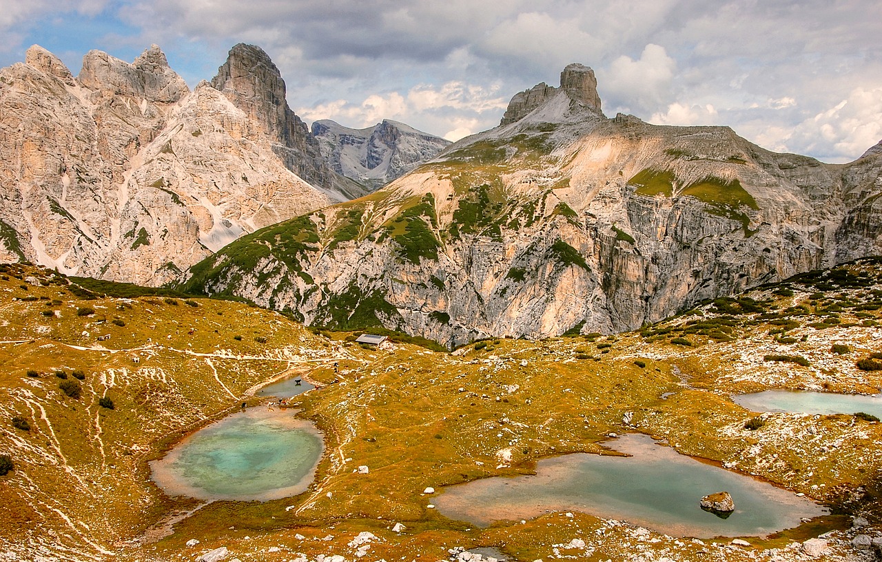 tin lakes long-alpe dolomites free photo