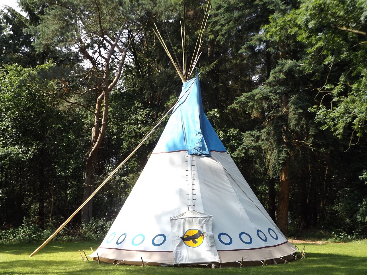 tipi forest nature free photo