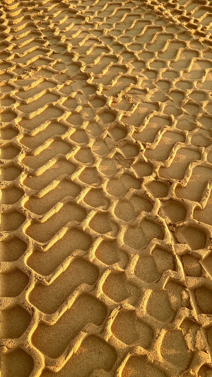 tire tracks sand traces free photo