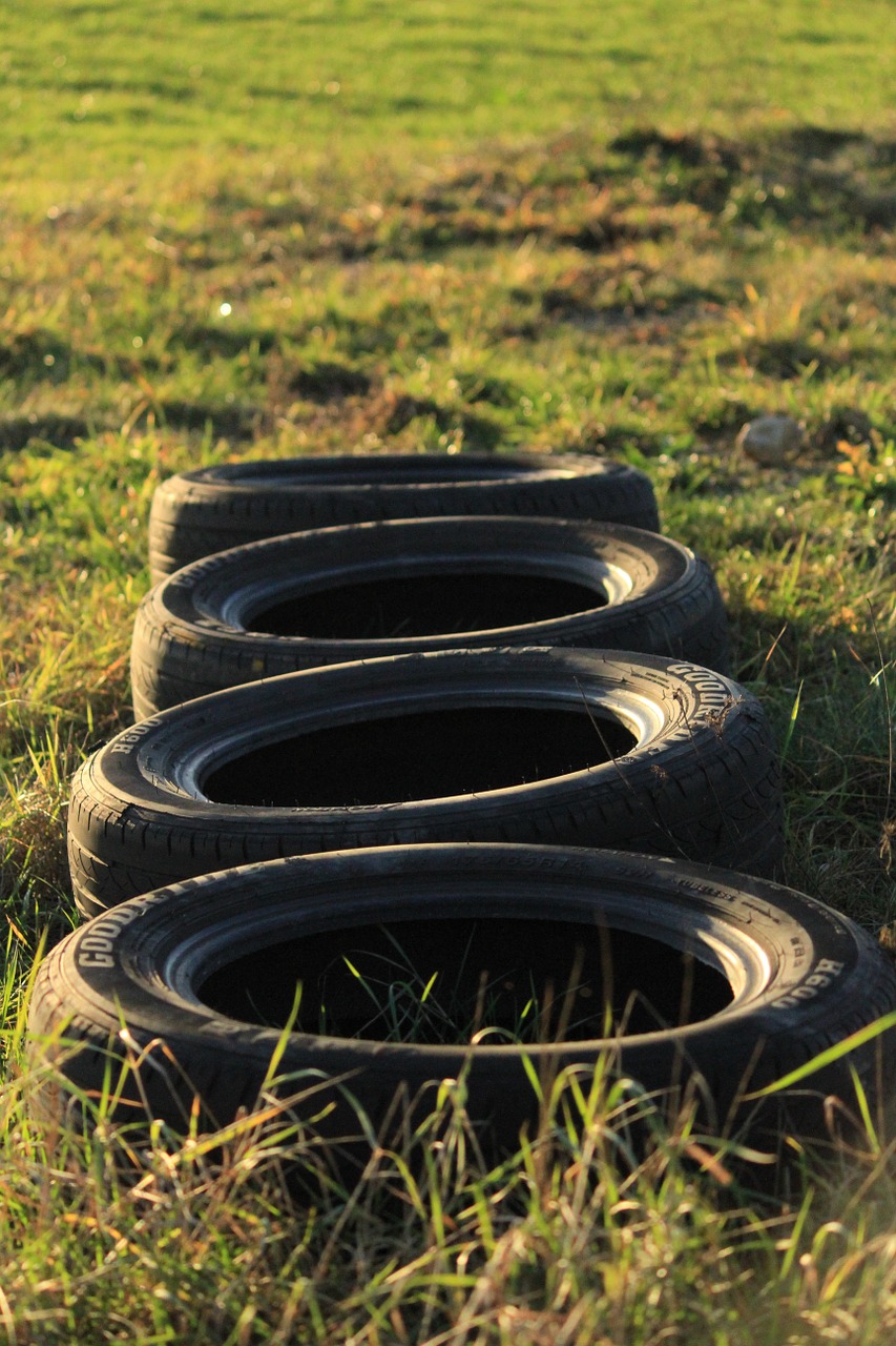 tires grass nature free photo