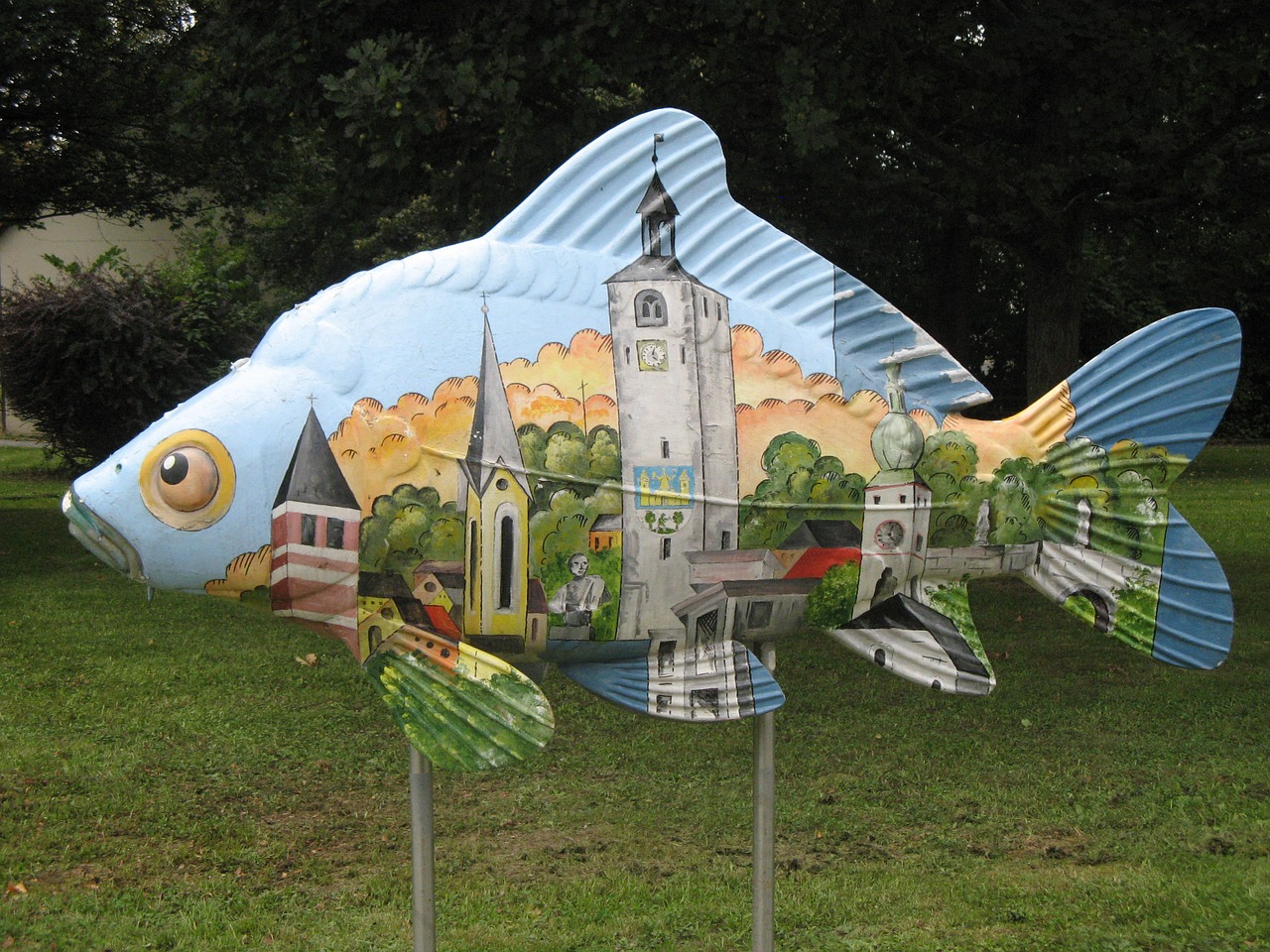 tirschenreuth decoration giant fish free photo